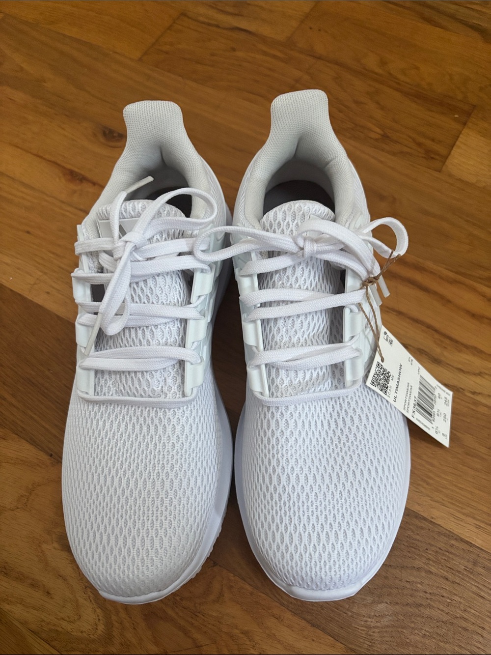 NEW Adidas Ultimashow Womens Shoes Size 8 White Silver Metallic Running Sneakers
